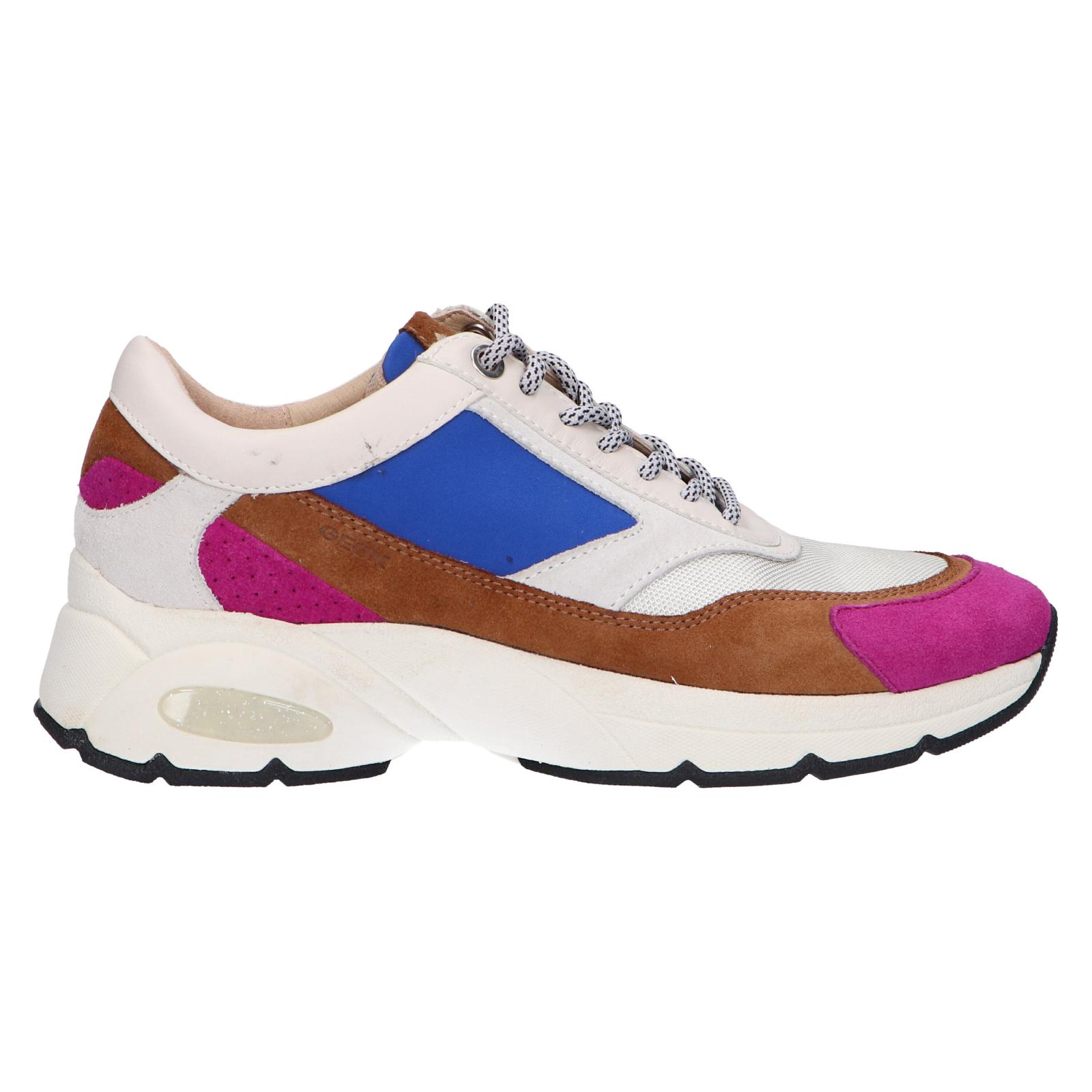 Geox d94fga 00022 d alhour cr68d tobacco-dk fuchsia women's sneakers