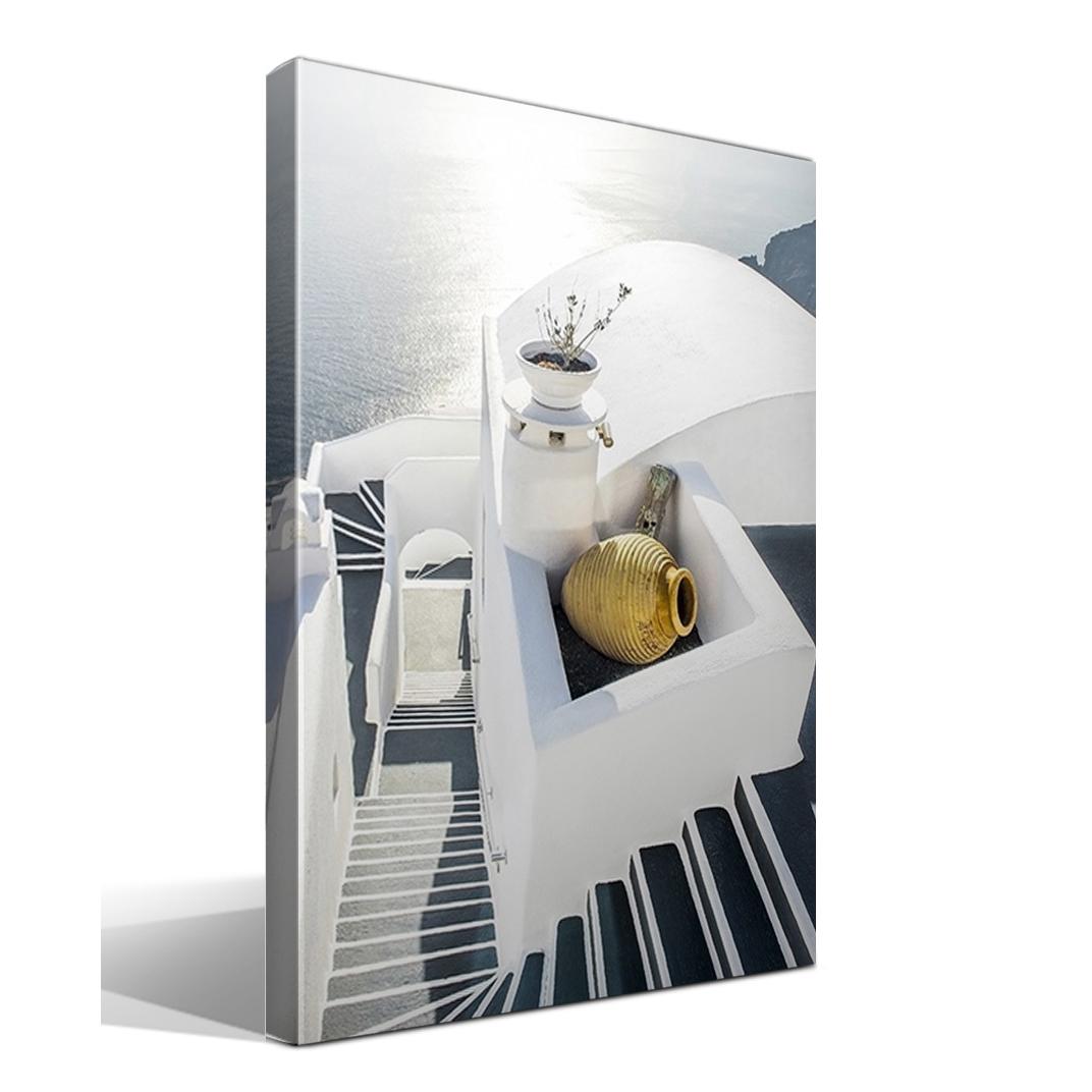 Cuadro Canvas Vistas Griegas 4 - Alta Resolución - Lienzo 100% Algodón - Bastidor Abeto - Fabricado en España