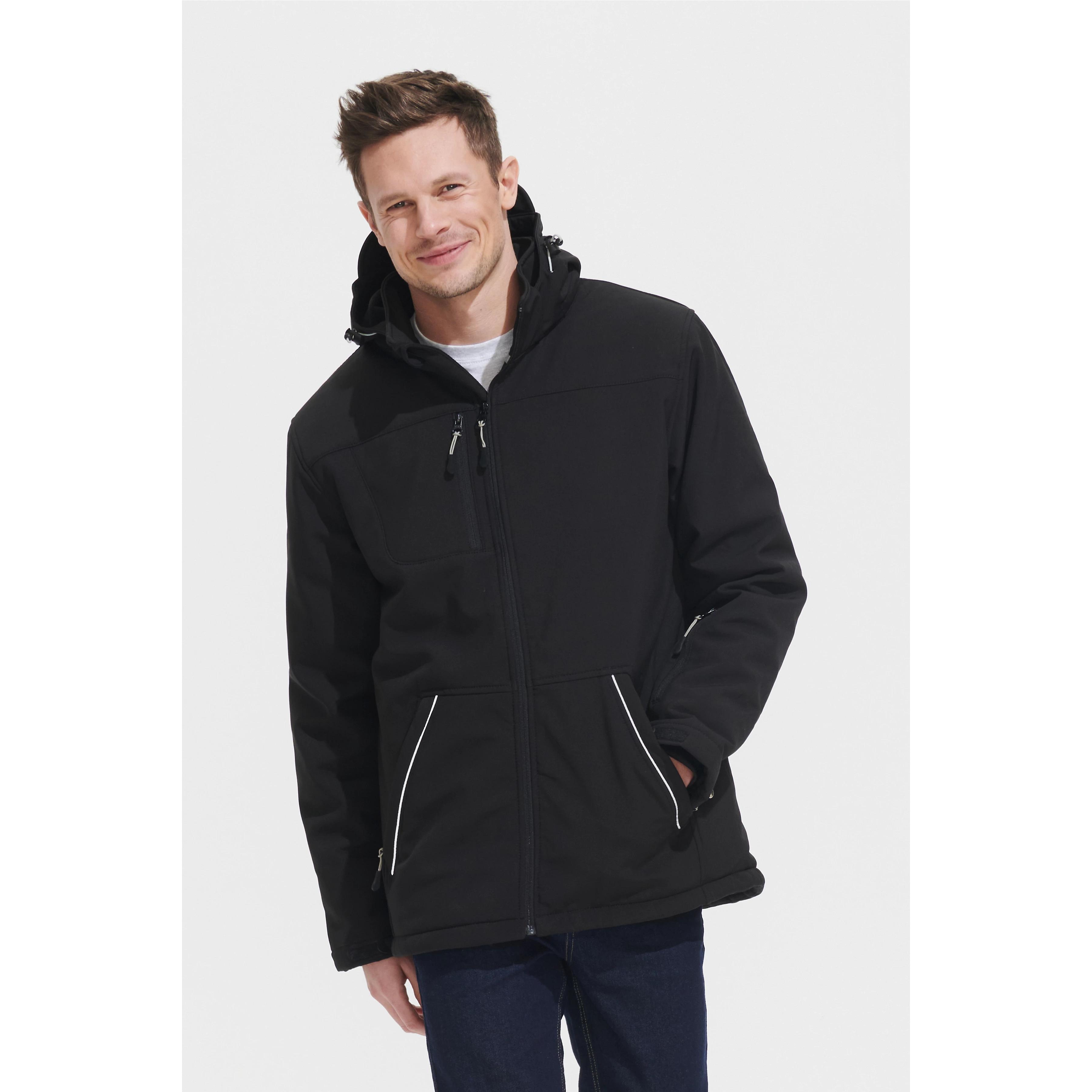 Sols - Chaqueta Térmica para Hombre, Softshell de 3 Capas, Exterior de Poliéster y Elastano, Forro de Tafetán, Ideal para Invierno y Actividades al Aire Libre
