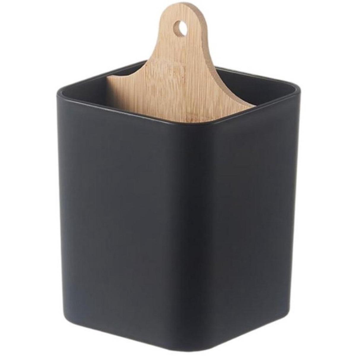 Om Home Bandeja de almacenamiento con asa - Tamaño S - 9 x 9 x 15,5 cm - Caja de almacenamiento para material de oficina - Organizador para acuarelas, pinceles y lápices - Bandeja de almacenamiento para brochas de maquillaje - Soporte para cepillos de die
