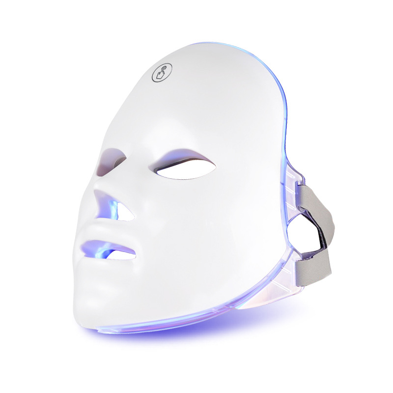 Máscara Facial Led Therapy De Fotón Device Regenerador De 7 Colores Equipo Rejuvenecimiento De La Cuero Acné Arrugas Lineas Expression Manchas Rosacea Luz Diodos Recargable de