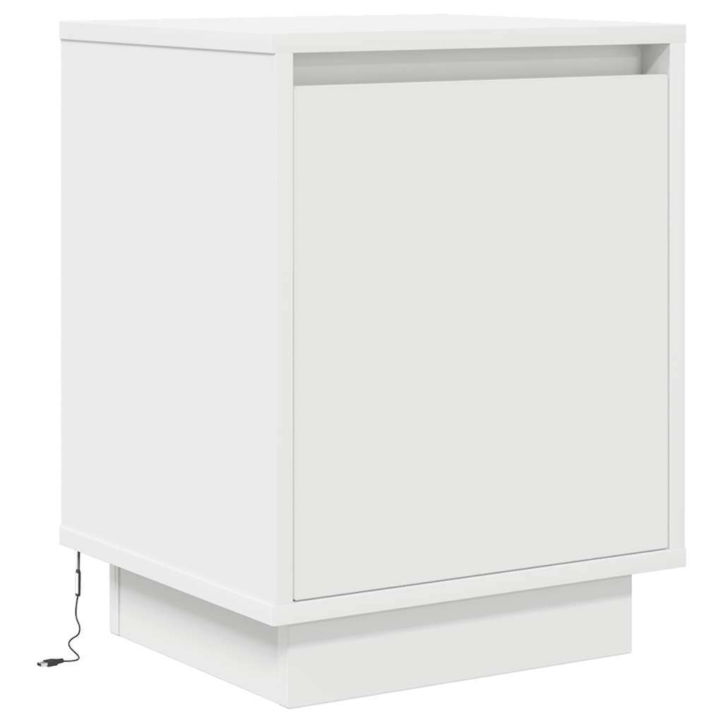 vidaXL Mesilla de noche con luces LED 38x34x50 cm Multicolor