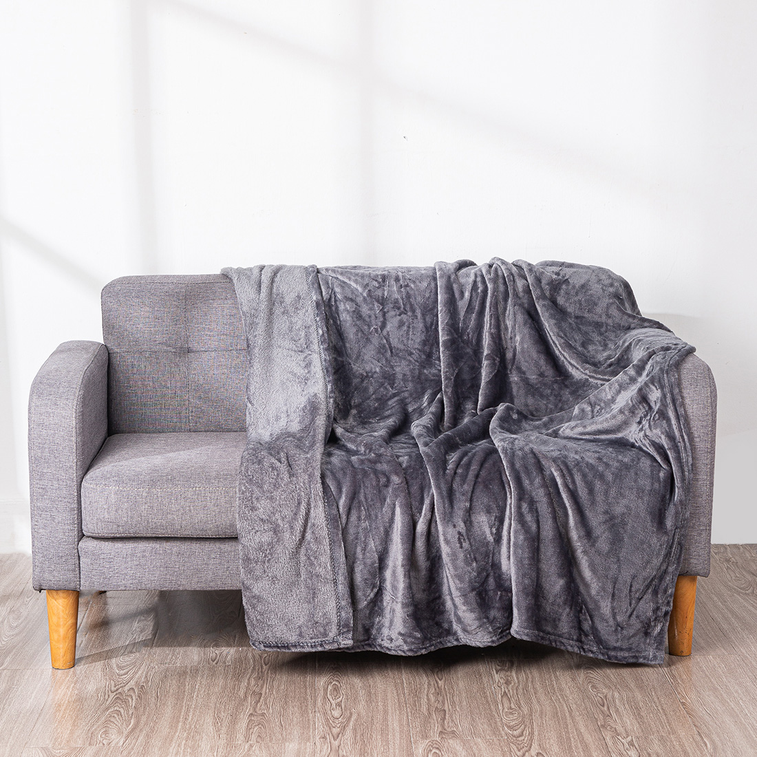 HOMESOL®  Manta sedalina para Cama Sofá y Sillón, Manta Polar Lisa de Tacto Suave Super Caliente para Adulto y Niño,Sin Arrugas