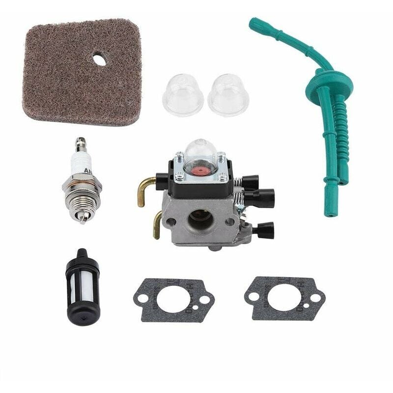 CA Carburador Ulisem para STIHL FS55, FS55R, FS55RC, FS38, KM55, HL45, KM55R, filtro de aire, línea de combustible, bujías