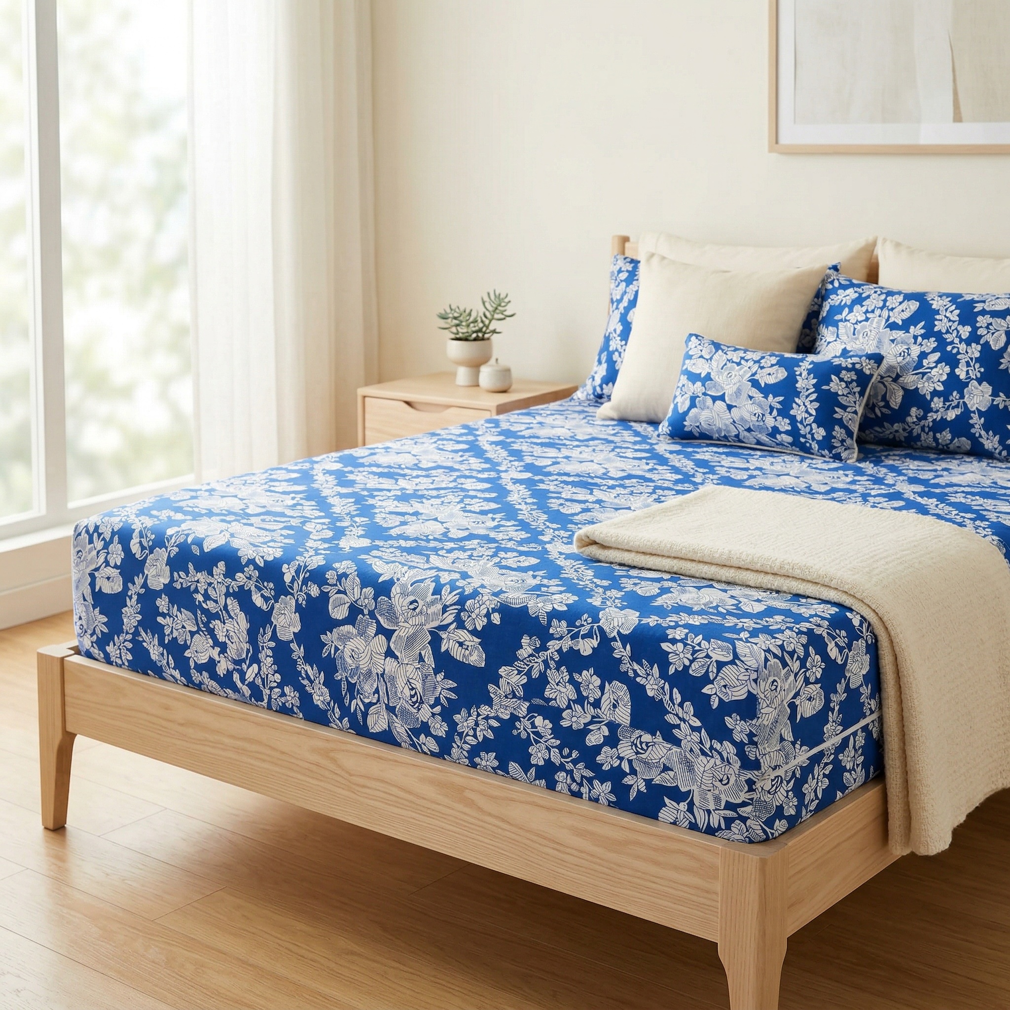Funda de Colchón Flor Mommata Estampada con Cremallera y Cierre L - Diseño Floral, No Encoge, Disponibles en Varios Tamaños