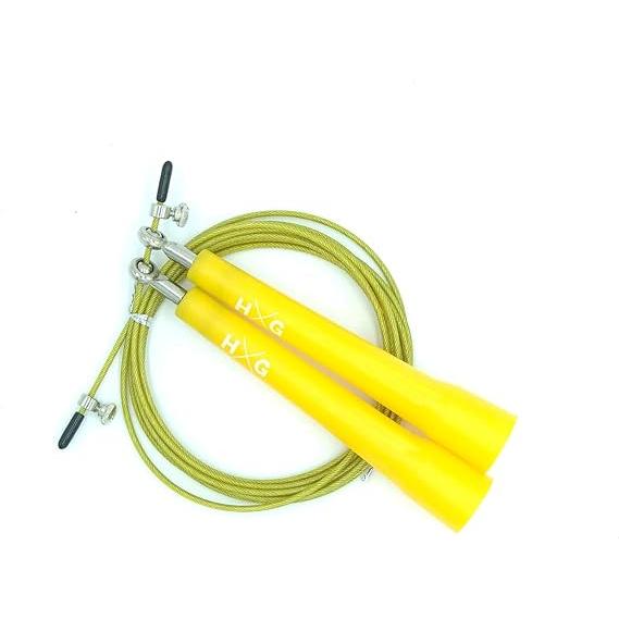 HxG Comba Ajustable PVC con Cable de Acero – Jump Rope Fitness y Cross Training 3 m, Mango Antideslizante
