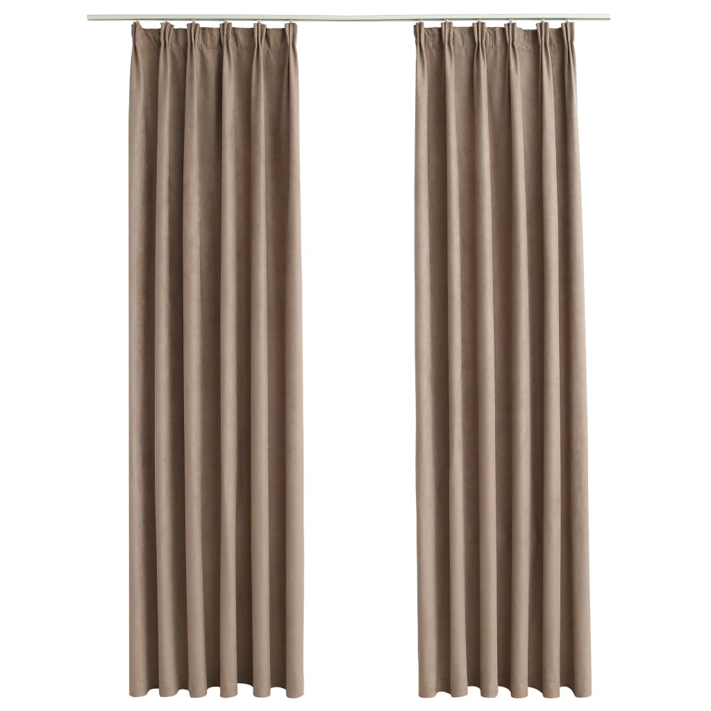 vidaXL Cortinas Opacas con Ganchos 2 Piezas 140x245 cm Crudo Casa Hogar Color Blanco crudo,  Taupé,  Antracita y mas