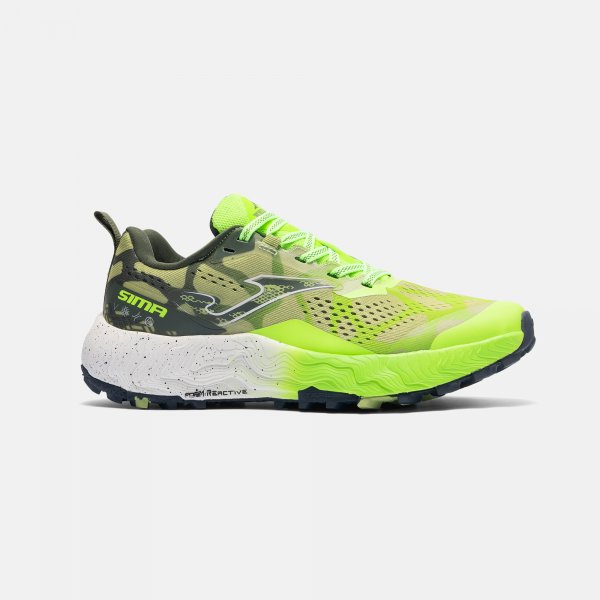 Zapatilla Trail Hombre Joma Sima 2615 Verde Flúor Transpirable