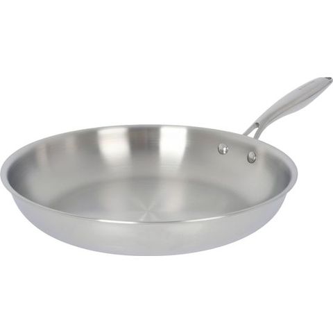 SANTA CLARA | Sartén Acero Inoxidable 18/10 Trifusión de 20 a 30 cm sin Revestimiento para Inducción, Apta Horno Gas Vitro, Cocina Saludable, Sartén Acero Inoxidable Sin Tóxicos