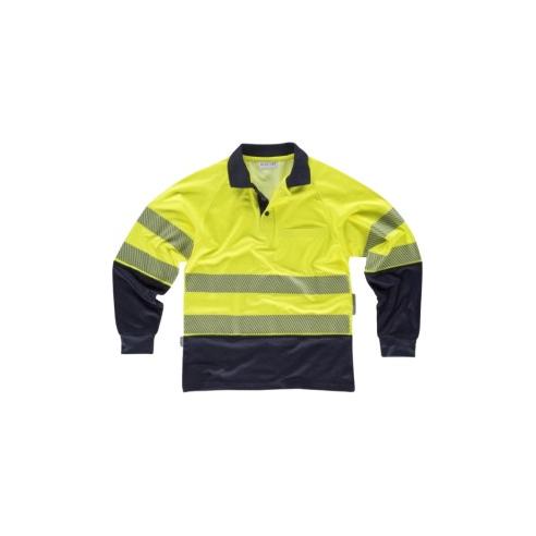 Polo Reflectante Discontinuo Manga Larga AV Algodón