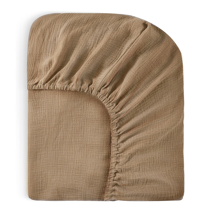 OmHO Sábana ajustable de gasa doble para bebé, funda de cama de crepé, funda de cambio multicolor y multitamaño
