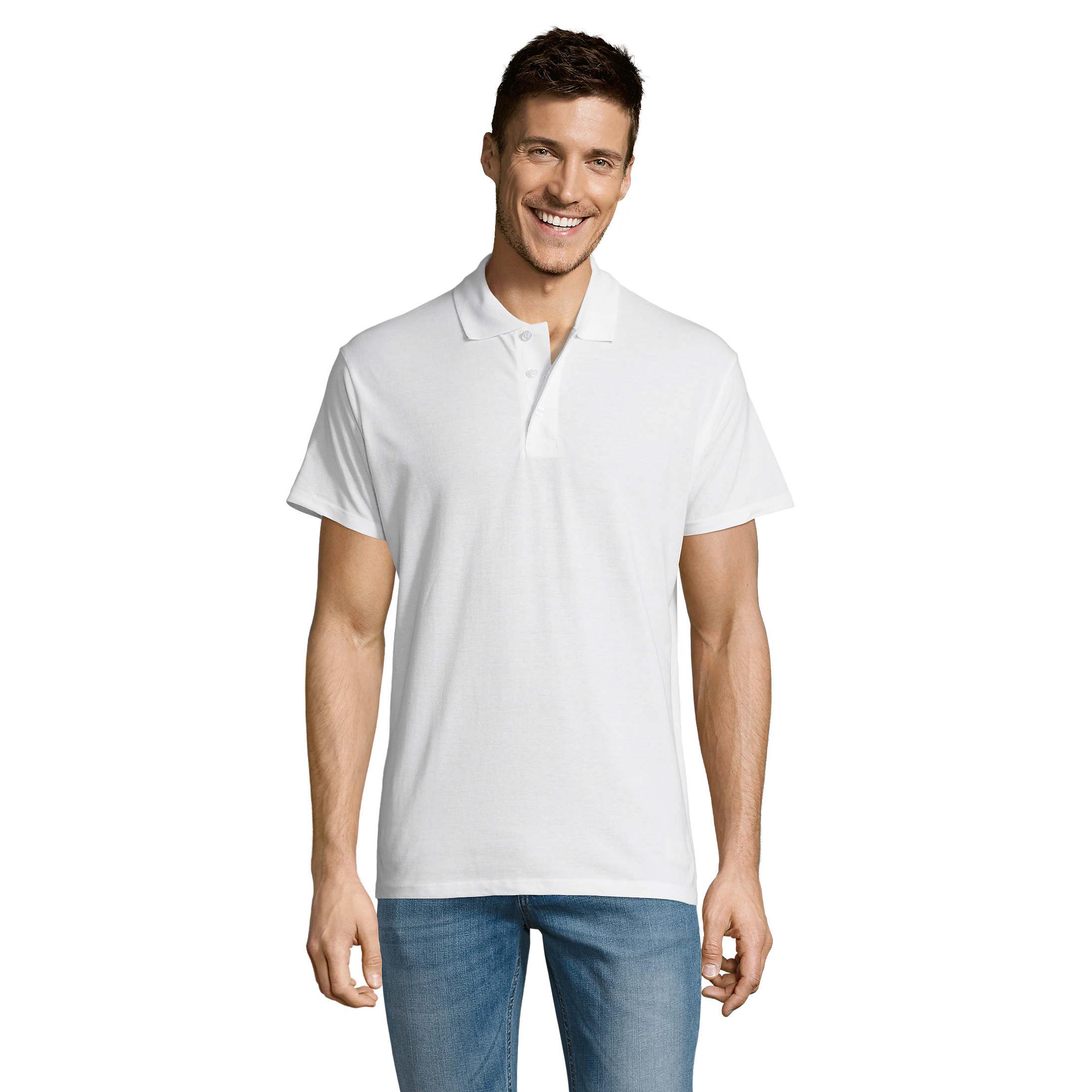 Polo para hombre Marnaula de manga corta con cuello acanalado de 3 botones - Algodón peinado