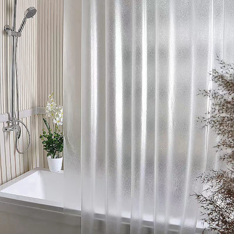 Cortina De Ducha Impermeable PEVA Wave Tulle Ecológica Con Gancho Estilo Moderno Para Baño Medidas 180x200cm
