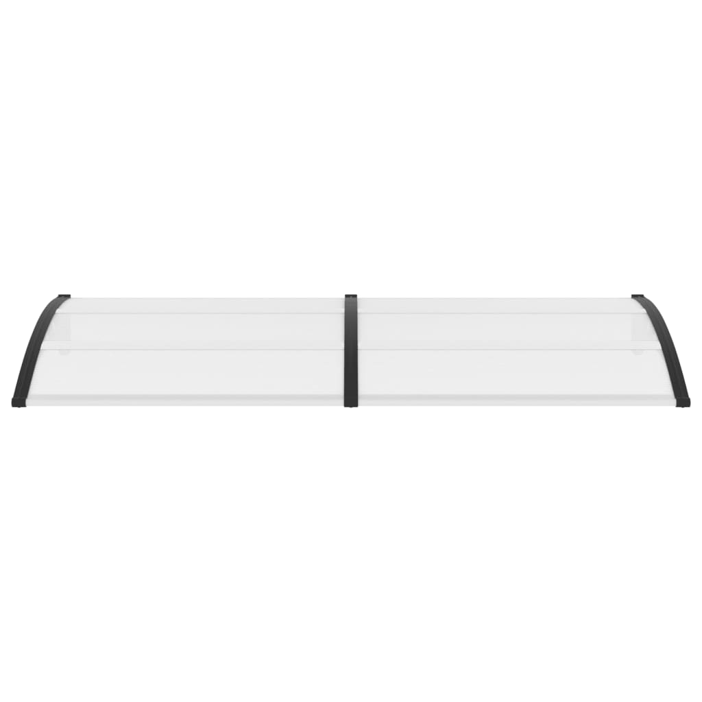 Vidaxl Marquesina para Puerta PC 240x100 Cm Protección Rayos UV Gris y Transparente