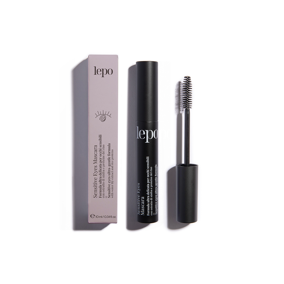👁️ LEPO Sensitive Eyes Mascara ✨ Máscara de Pestañas para Ojos Sensibles Volumen Longitud y Definición | Negra Natural Sin Perfume para Lentillas | 10ml