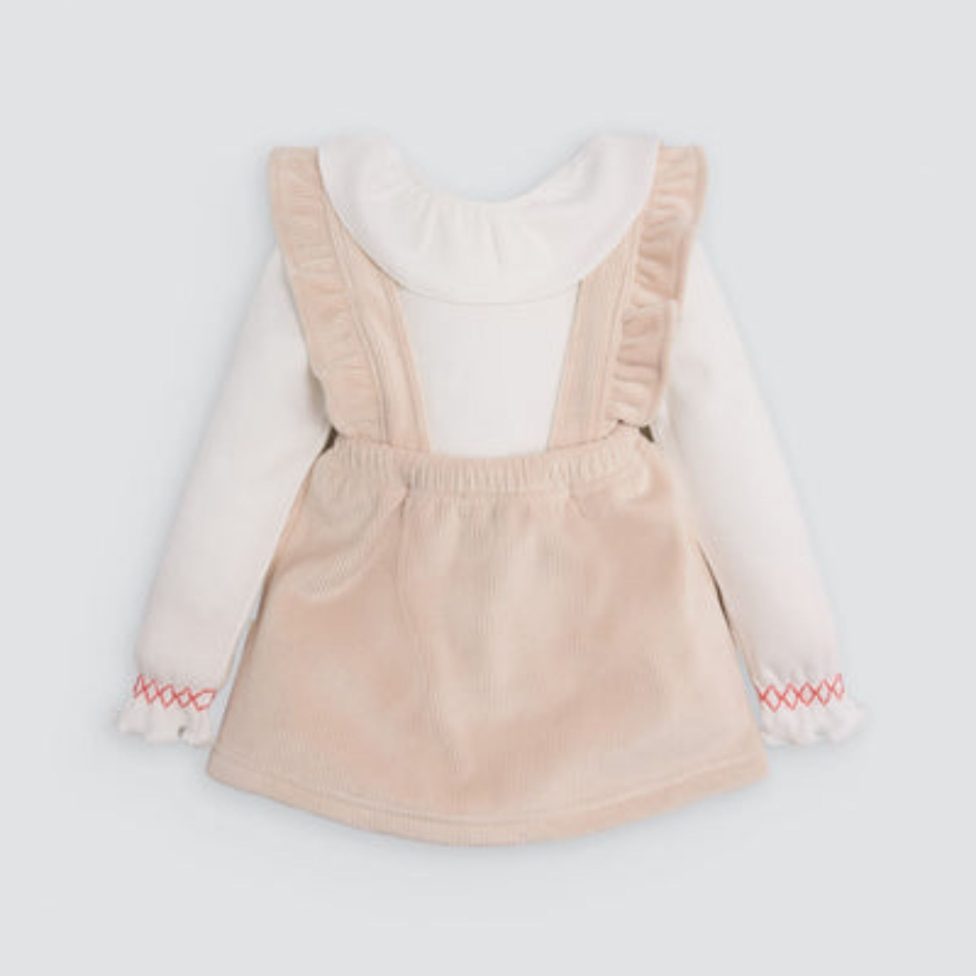Ysabel Mora - Conjunto bebé falda pana y camiseta manga larga volante