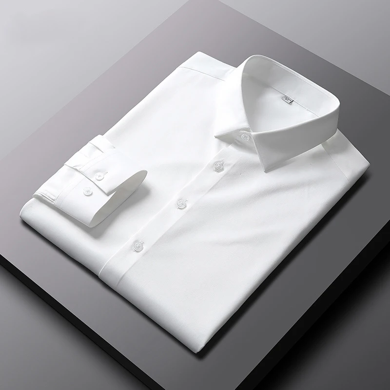 TK Camisa De Hombre Casual Y Moda Con Mangas Largas De Color Sólido No Hierro Y Resistente a Arrugas Top De Negocios