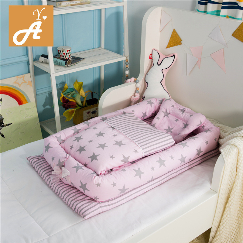 TK Sábana de gasa de algodón para bebé, color liso, tela arrugada, juego de cama para bebé, funda completa, dos piezas, sábana de gasa de doble capa