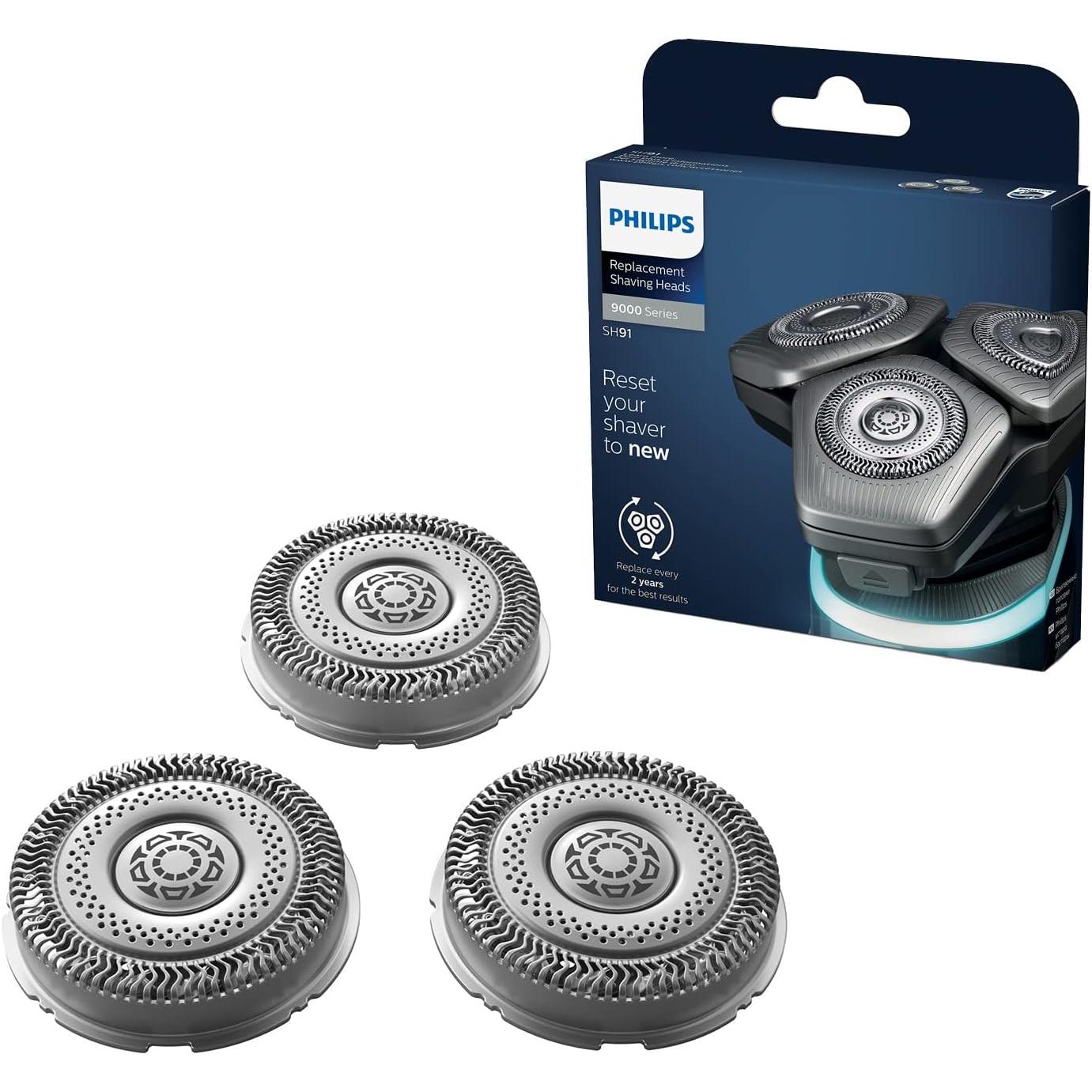 Philips Pack De 3 Cabezales De Recambio Para Afeitadoras Eléctricas De Philips, Compatibles Con Modelo Serie 9000 (S9Xxx) Y S9000 Prestige (Sp98Xx). (