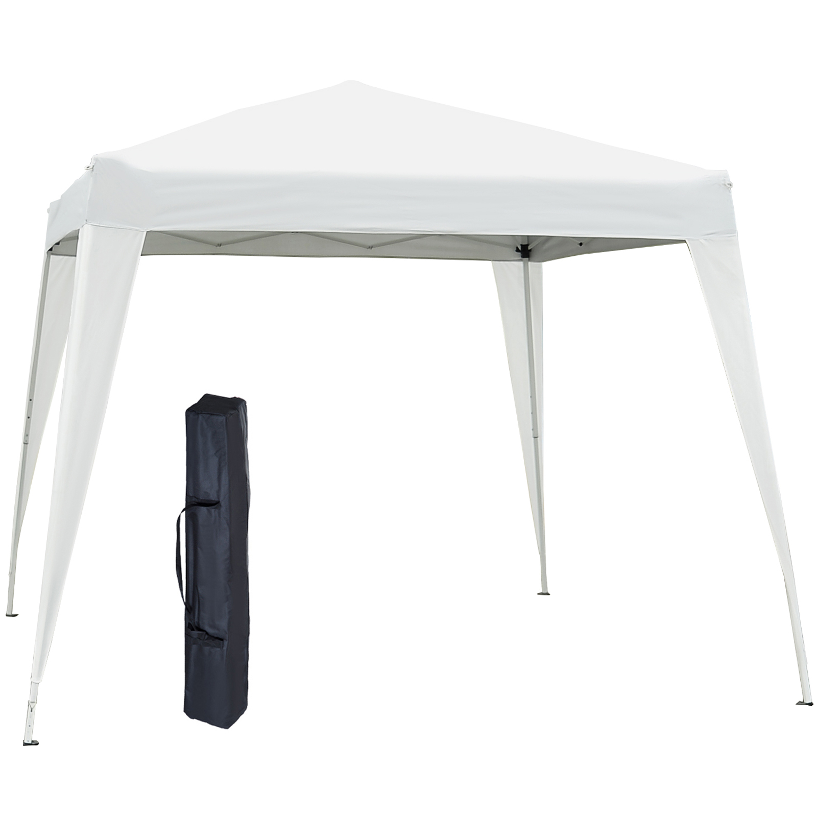 Outsunny Carpa Plegable 2,4x2,4 m, Pop-up, Cenador Pabellón de Jardín, Altura Ajustable con Bolsa de Transporte, Anti-UV, Impermeable, Gazebo para Camping, Fiestas, Exterior, Verde