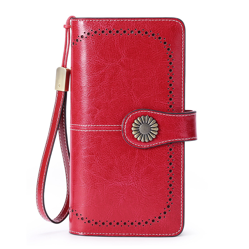 Billeteras de cuero para mujer, tarjetero de crédito con bloqueo RFID, pulsera de gran capacidad | with RFID Blocking, Large Capacity, Wristlet, with RFID Blocking, Large Capacity, Wristlet