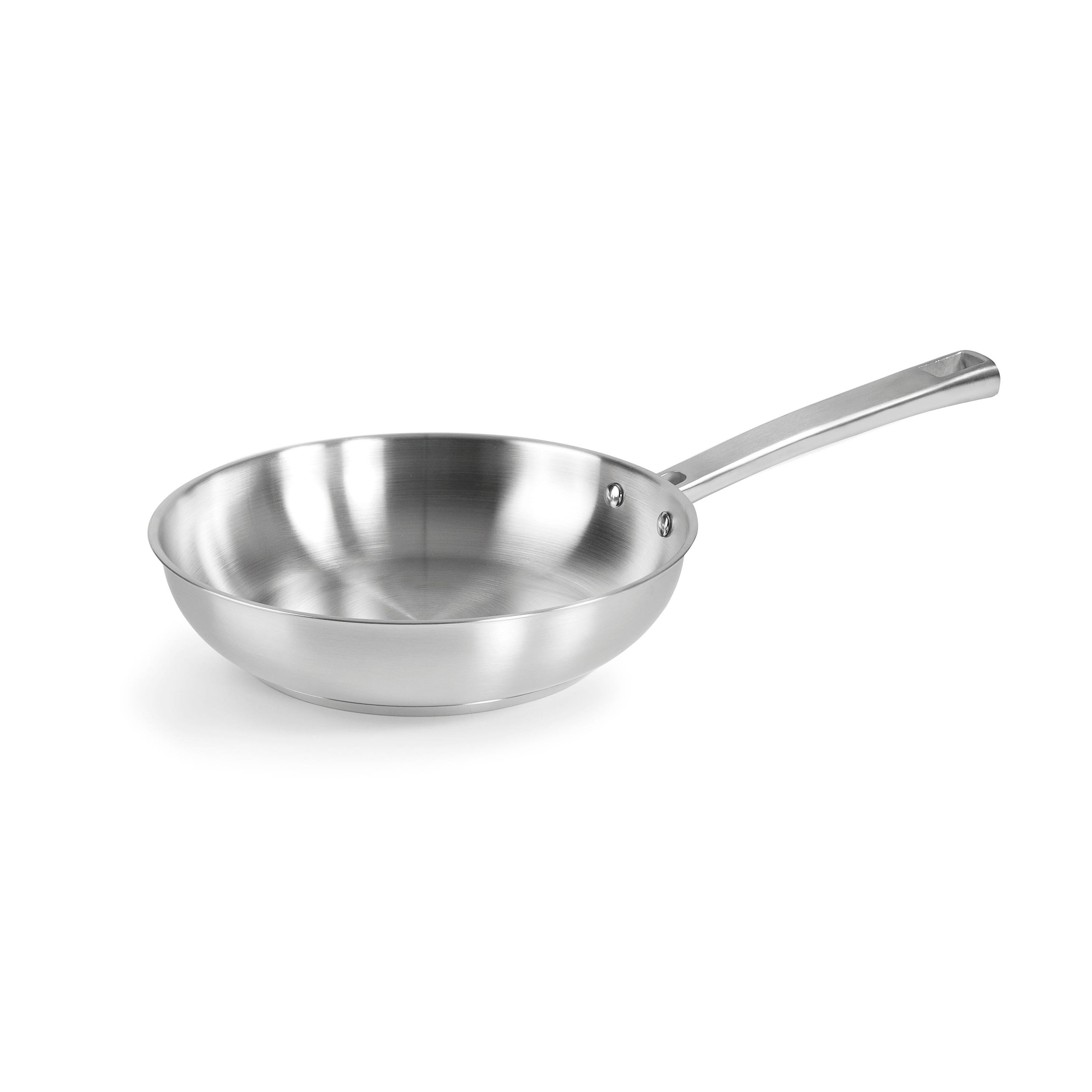 Lacor Sartén Sin Antiadherente Modelo Foodie | Sartén de Acero Inoxidable | Compatible con Todo Tipo de Cocinas