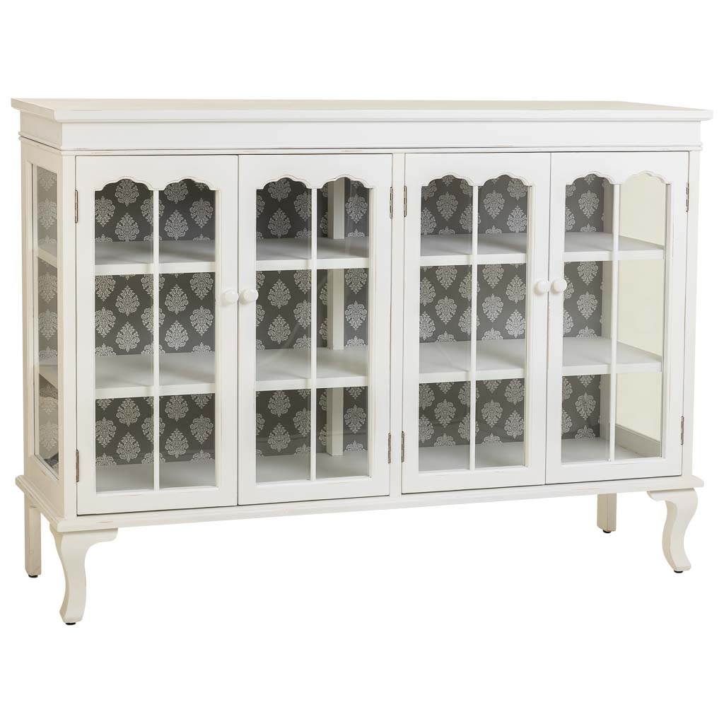 Wonderlust Deco - Aparador de madera blanco 142.5x40.5x101.5 Blanco 142.5x40.5x101.5h cm