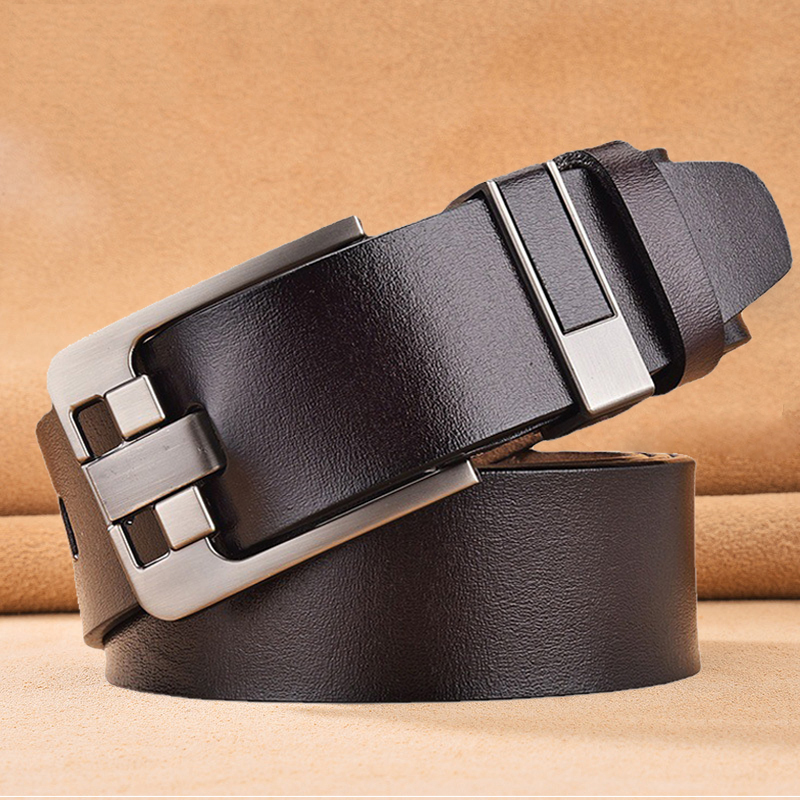 TK Cinturón De Cuero Genuino Para Hombre Tallas Grandes 140-170cm Estilo Casual Diseñador Lujo Con Hebilla De Punta Para Jeans