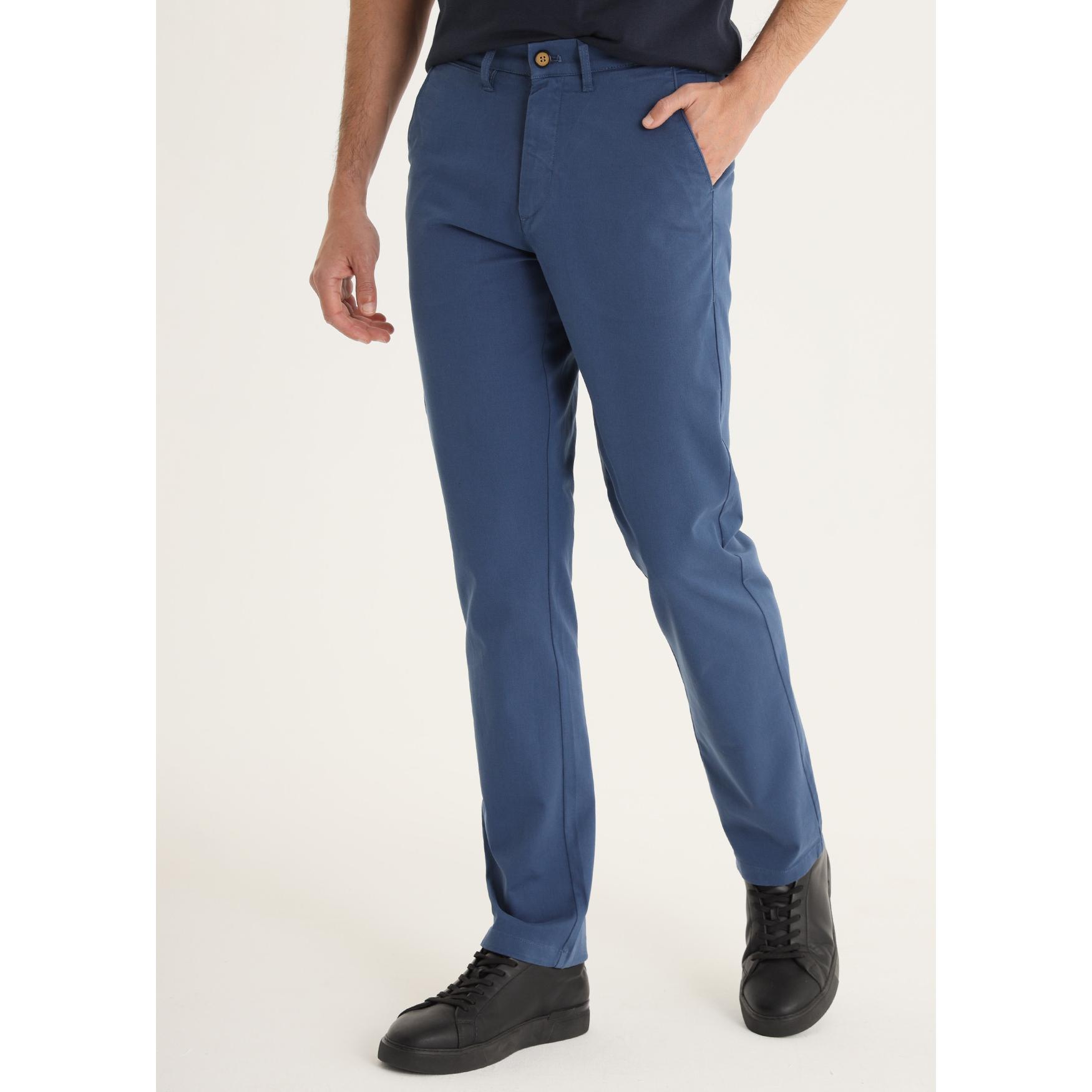Pantalón Chino con cinturón de Cintura Media Regular - Tiro Medio- Tallaje en Pulgadas
