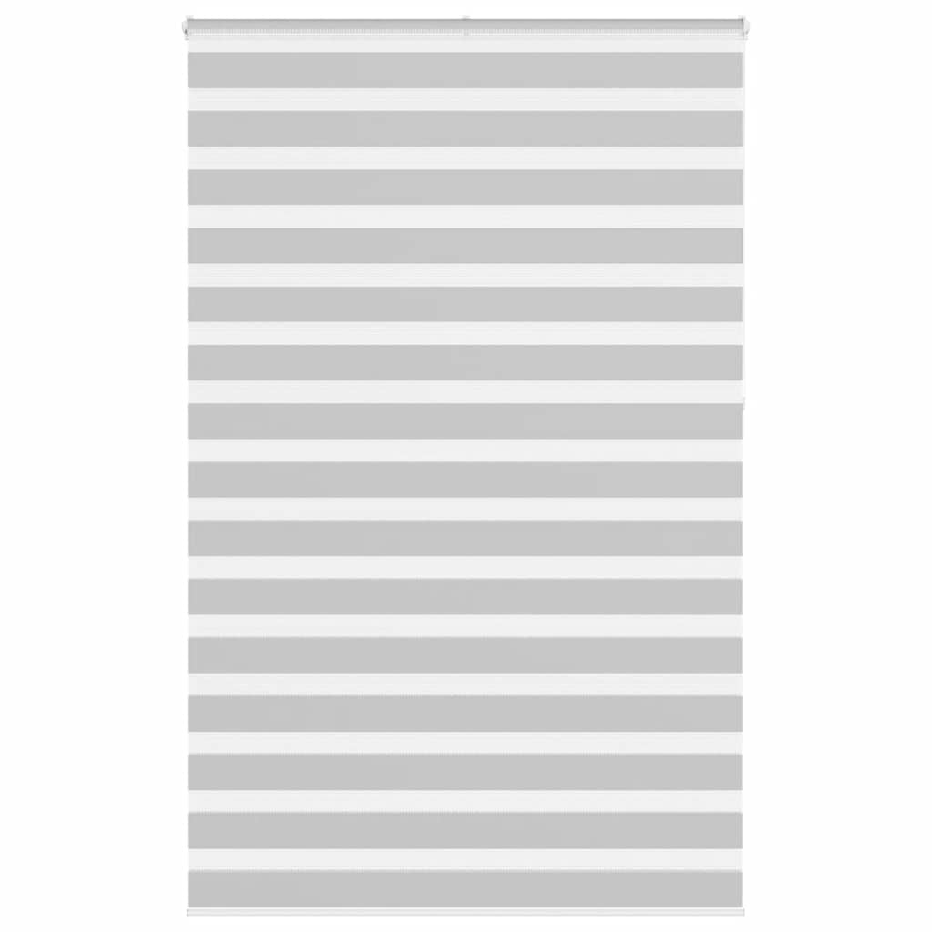 vidaXL Estor cebra gris claro 140x230cm tejido ancho 135,9cm poliéster