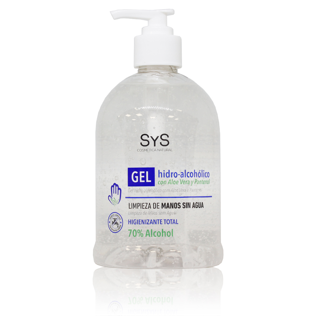 Gel Hidroalcohólico Labnatur 500ml con Aloe Vera y Pantenol - con dosificador - Hecho en España