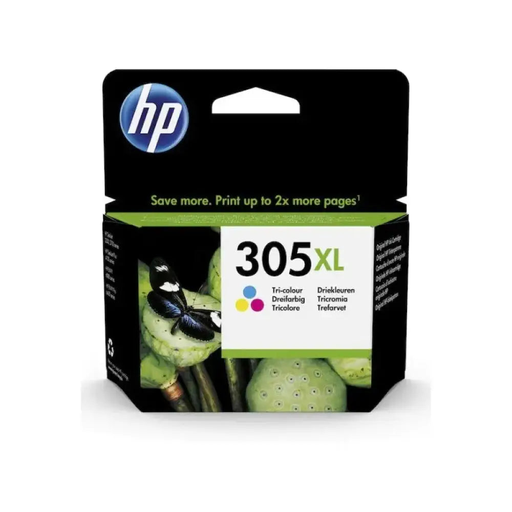 HP - Cartucho de tinta color 305XL original con tinta a base de colorante, compatible con HP DeskJet 2300/2700/2800/4100/4200 y HP Envy 6000/6400, rendimiento 200 páginas