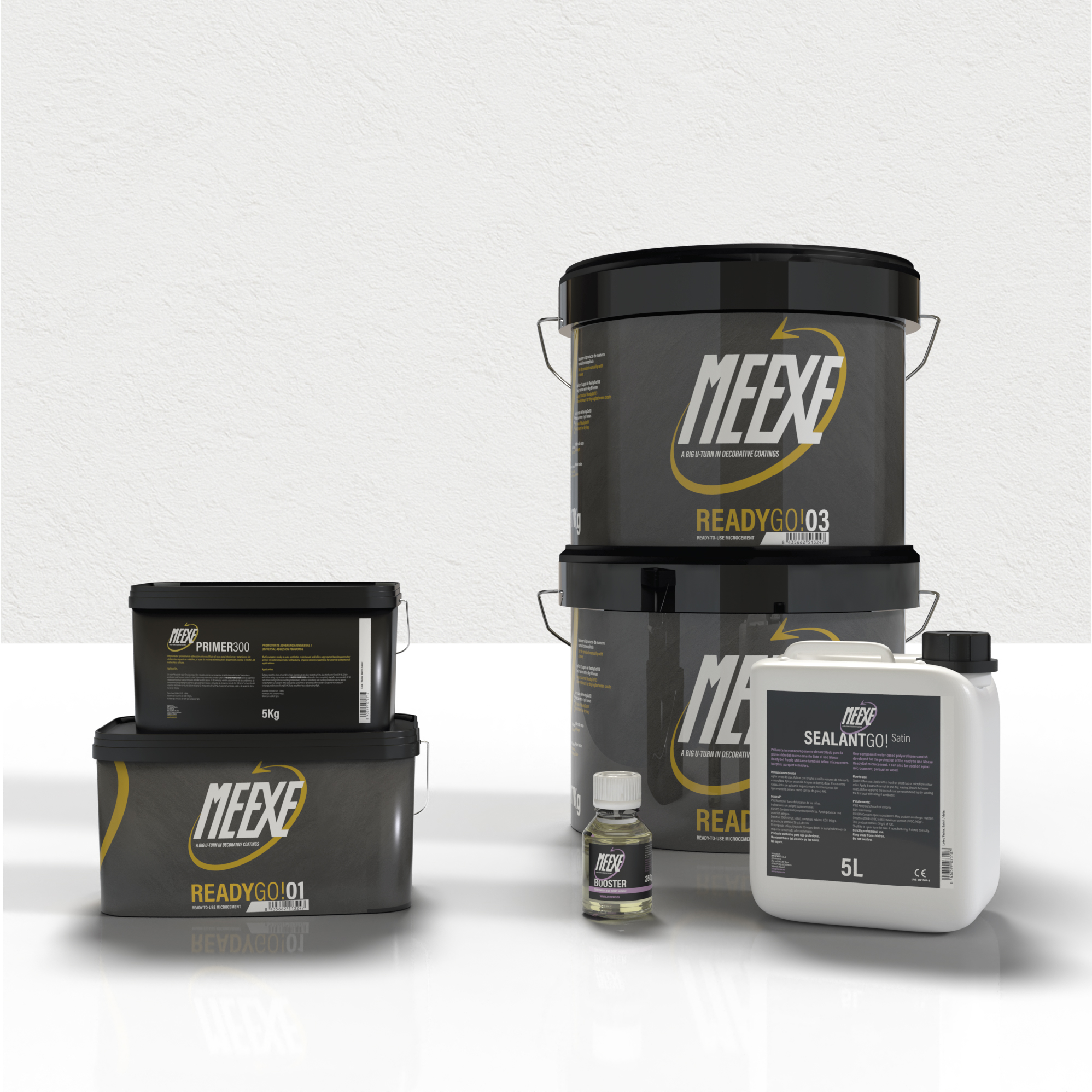Pack de Microcemento Meexe Ready Go 20m² – Mate o Satinado | Revestimiento Continuo Alta Durabilidad y Fácil Aplicación