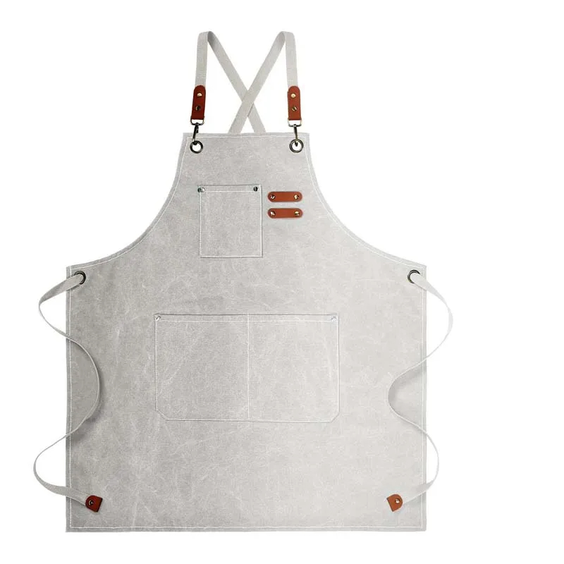 TK Delantal De Lona Para Cocina Resistente Al Aceite Con Bolsillos Para Herramientas Para Hombres Y Mujeres Adultos Estilo De Café