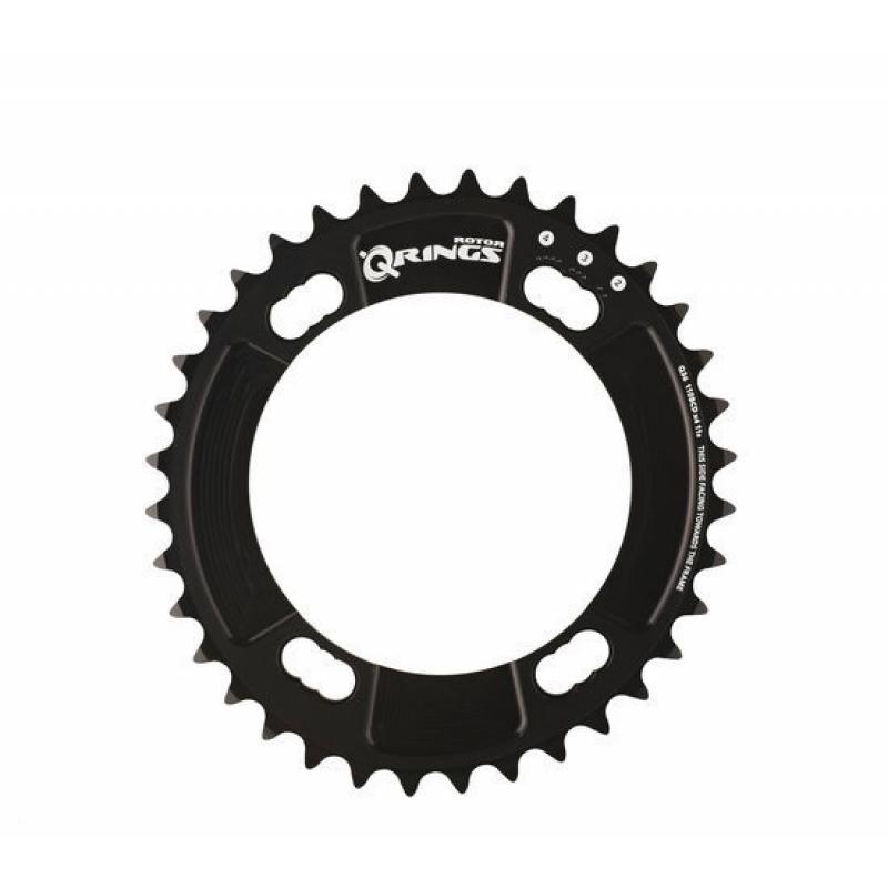ROTOR | Plato De Carretera Q-Ring Compatible Shimano BCD110x4 36T - Q-Rings Platos ovalados para obtener un rendimiento máximo. Los Q-Rings pueden aumentar el rendimiento de un ávido ciclista hasta en