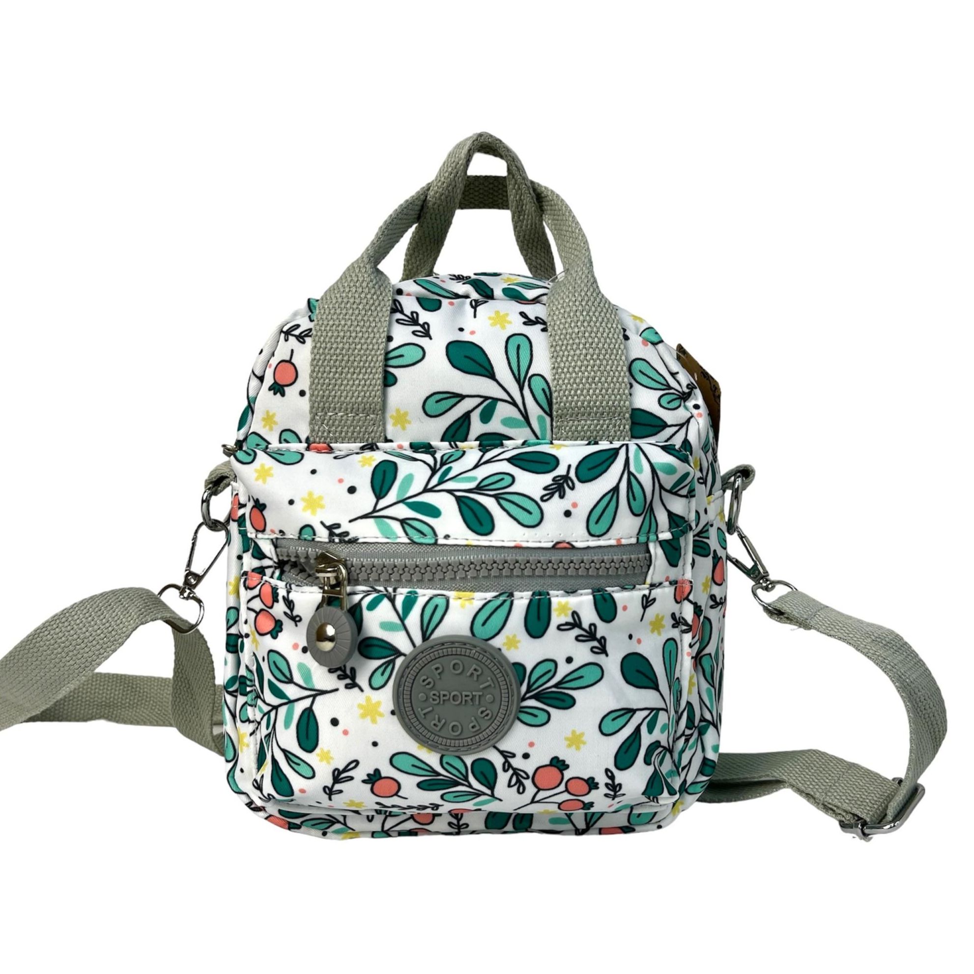 MEJORADA Bandolera para mujer con tela espampada,impermeable,material 100% poliéster，Medida 20cm×18cm×8cm