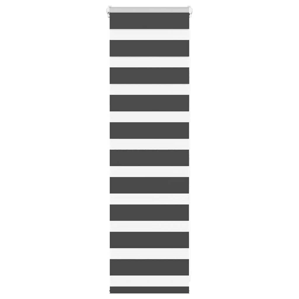 vidaXL Estor cebra negro 40x100 cm tejido ancho 35,9 cm poliéster