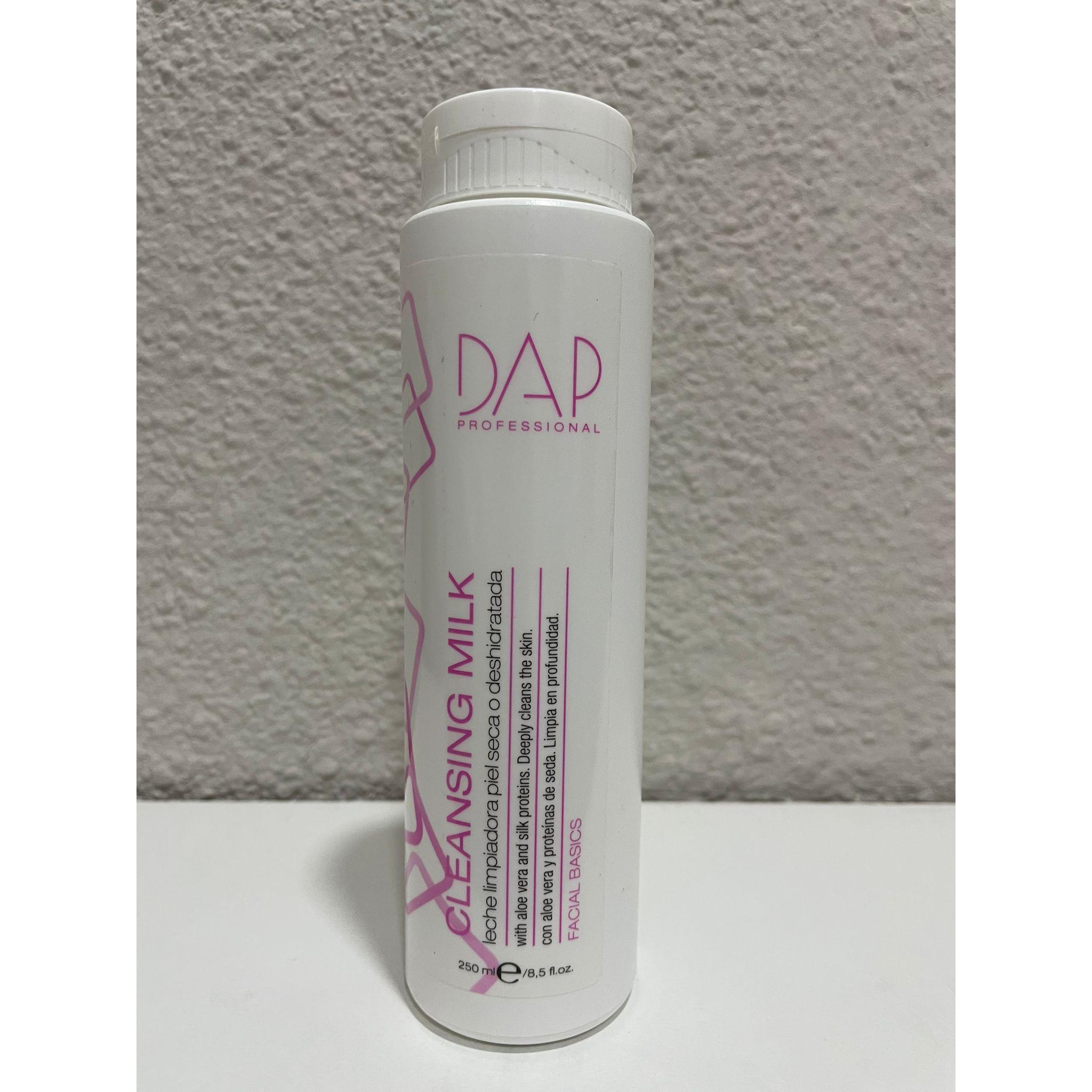 Leche limpiadora. 250ml. Para piel seca, piel mixta y piel sensible. De DAP Profesional.