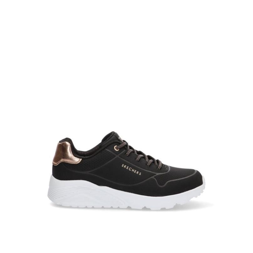 Zapatillas Casual Skechers - Mujer - Suela Plana - Modelo 310384l - Color Negro