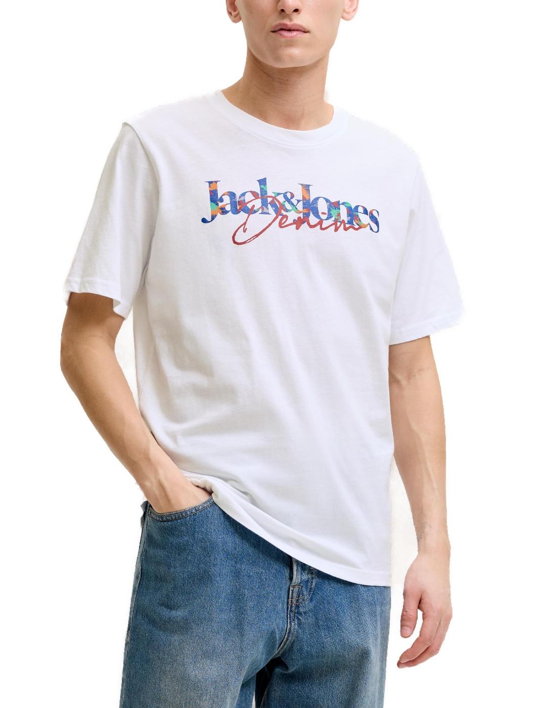 Camiseta Jack&Jones Tom blanco manga corta para hombre