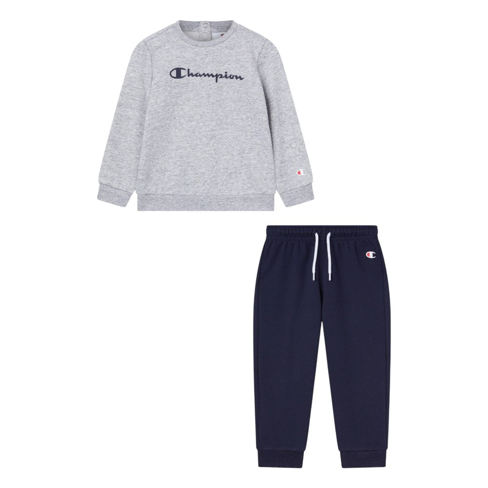 Chandal Champion Sweatsuits Azul Marino Gris 307327-Em021 Conjunto Niño Niña