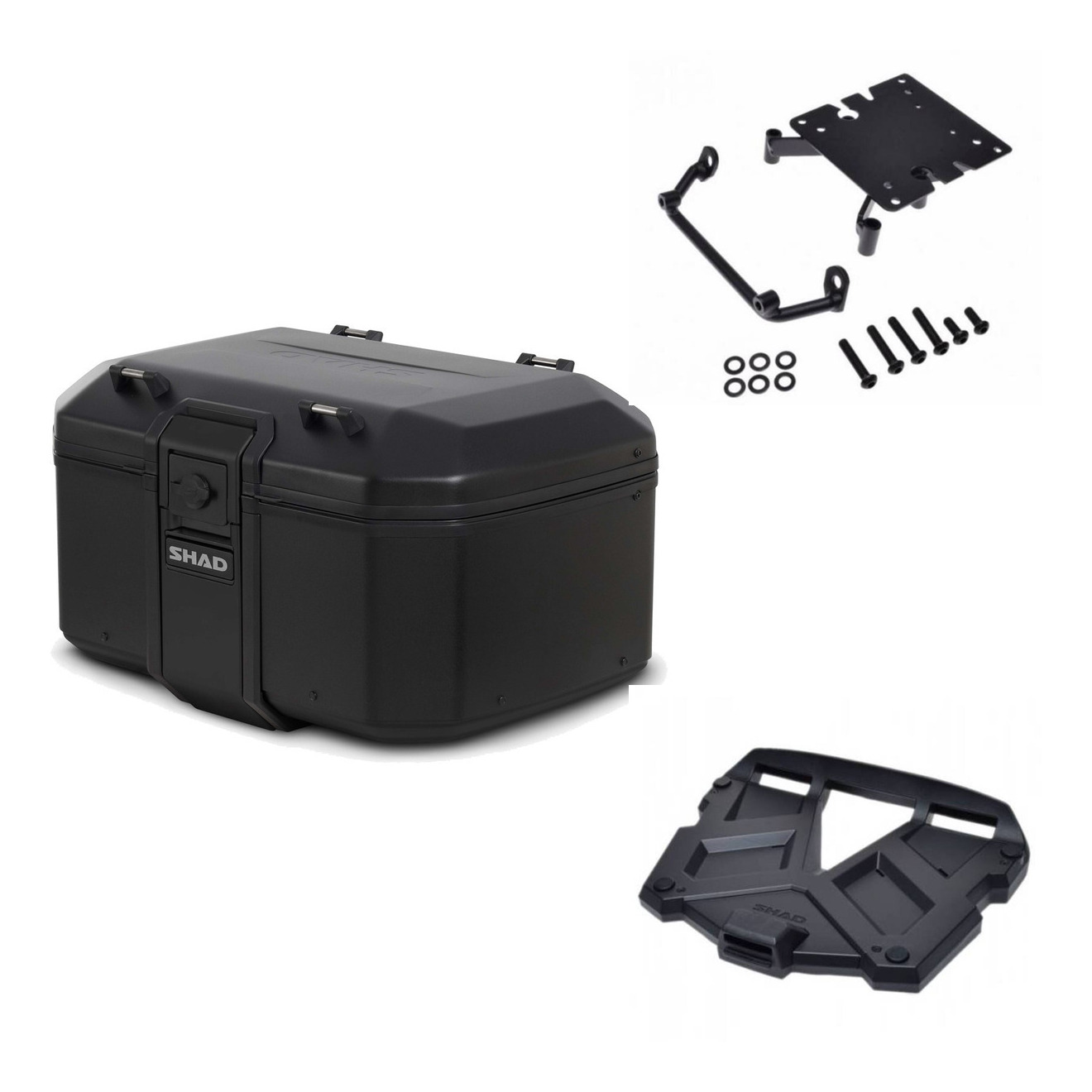 Baul Tr55 Pure Black + Parrilla Terra Pl KIT-569214