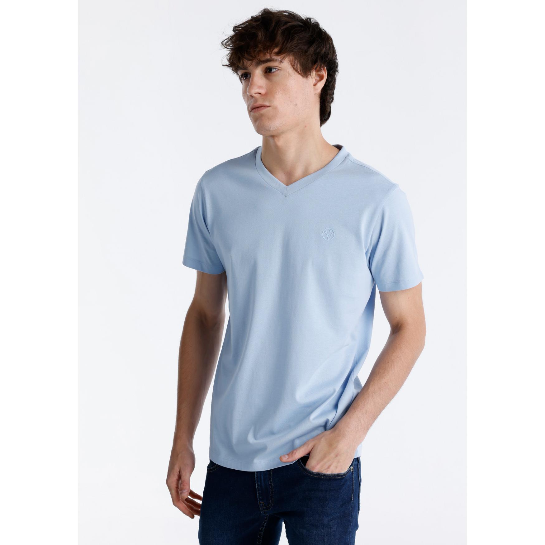 SIX VALVES - Camiseta Manga Corta Azul Marino