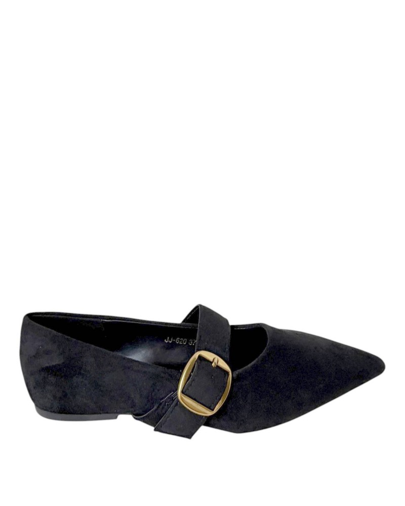 Zapateos - Zapatos planos Triana 11877 de terciopelo con hebilla, estilo casual y sofisticado para mujer