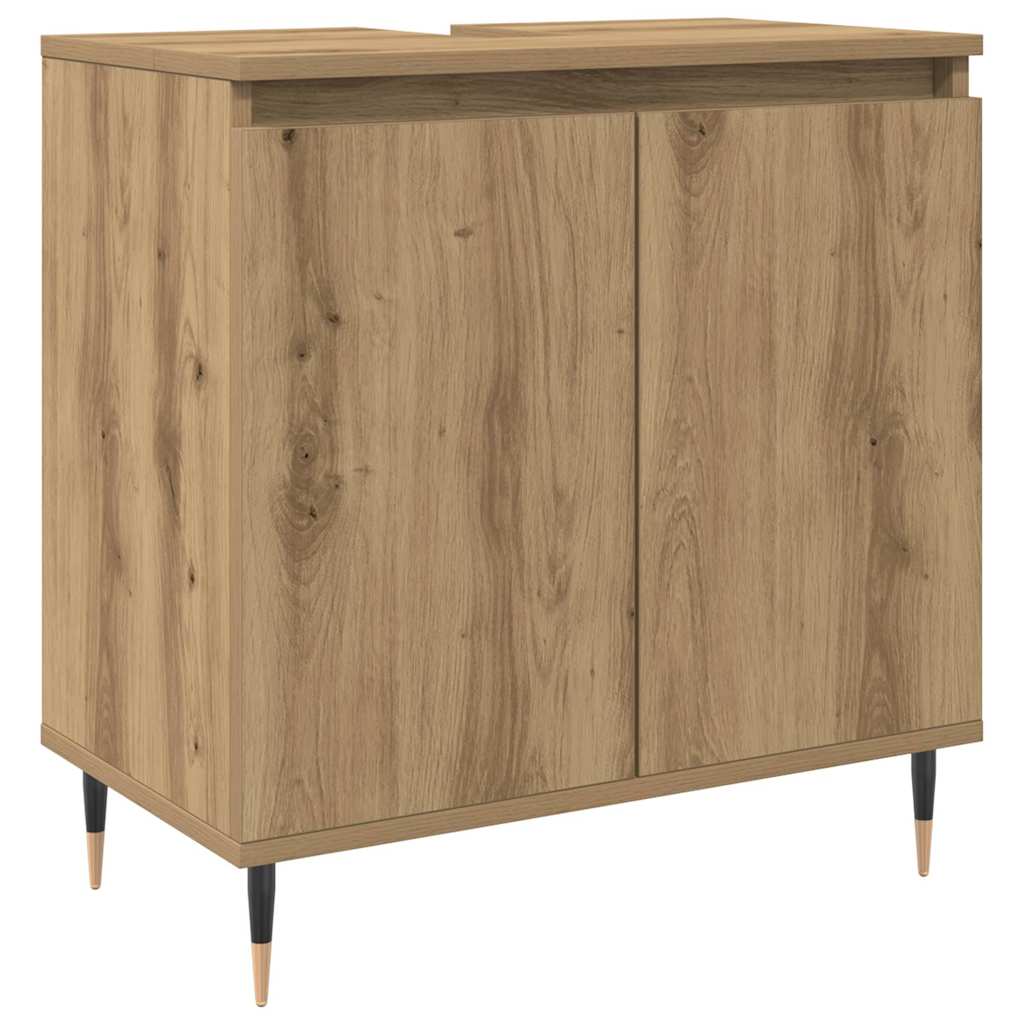 vidaXL Armario de baño madera de ingeniería 58x33x60 cm en color Roble Sonoma/Roble artisan/Madera antigua y más | almacenamiento funcional diseño moderno para baño dormitorio sala
