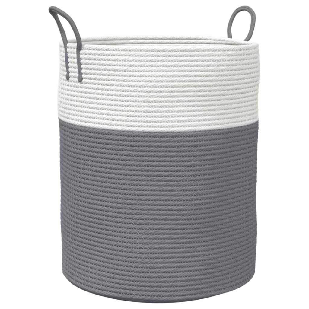 vidaXL Cesta de almacenaje algodón Ø38x46 cm