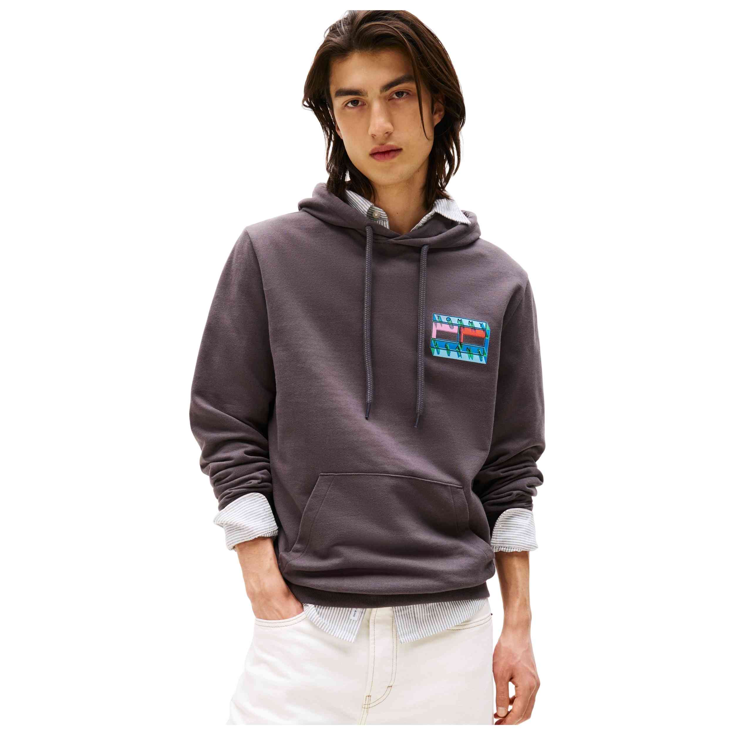 Sudadera Con Capucha Tommy Hilfiger modelo DM0DM22077PT2 para Hombre en color Gris