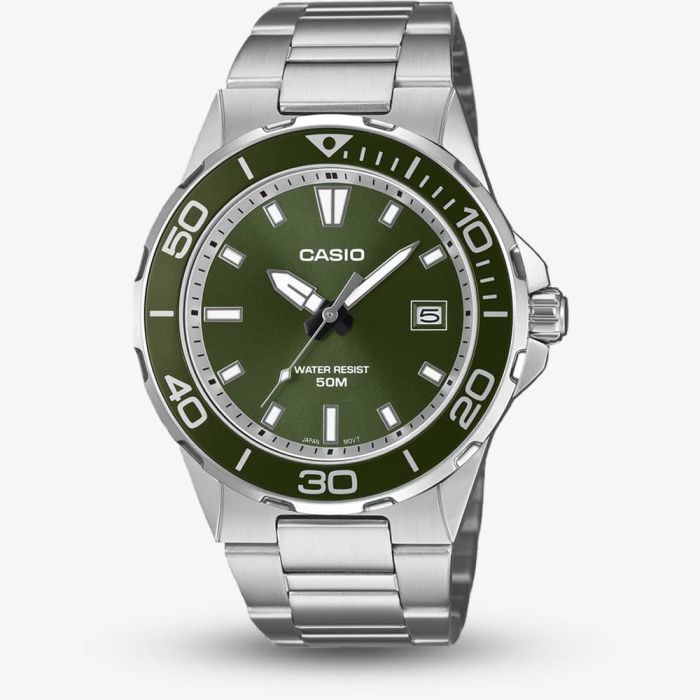 Reloj Casio Timeless MTD-145D-3A para hombre correa de acero inoxidable