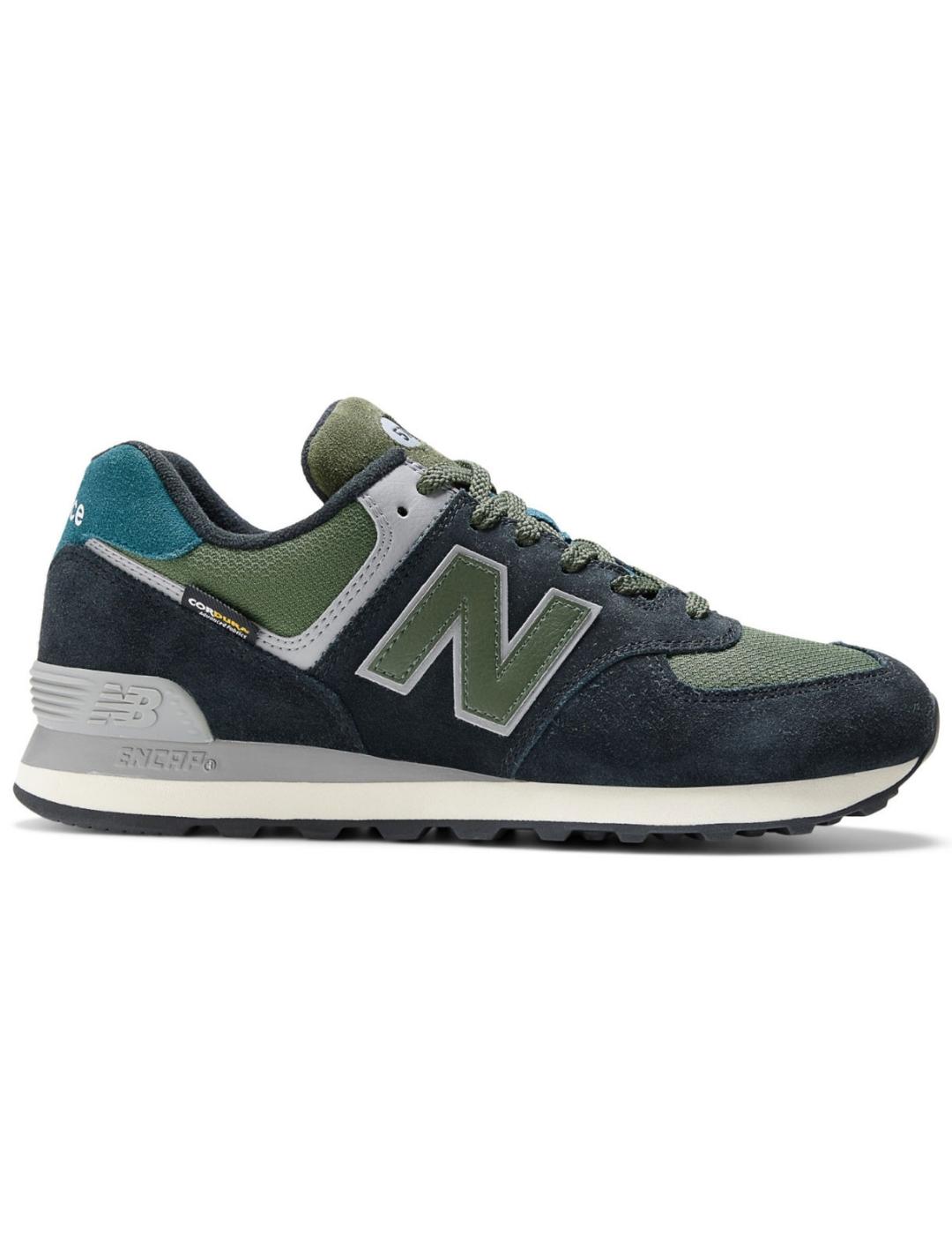 Zapatillas new balance u574kbg verde negro de hombre.