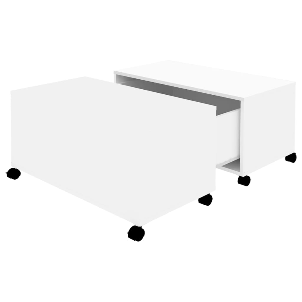 Vidaxl Mesa de Centro Madera Contrachapada 75x75x38 Cm Blanco